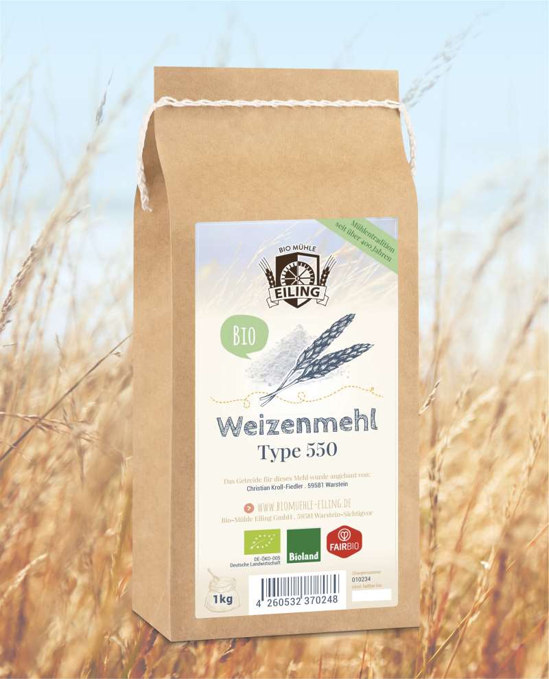 Bio Weizenmehl Type 550 | 1kg | 4260532370019